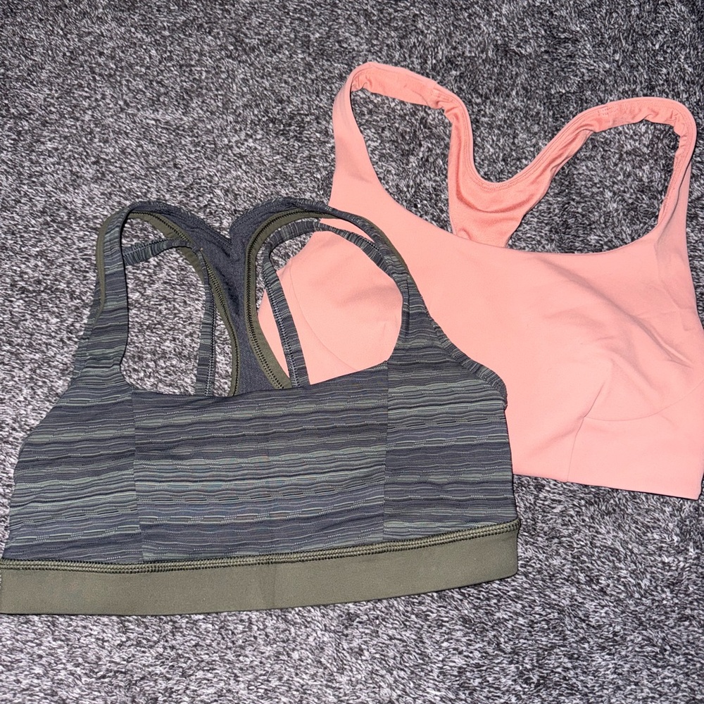lululemon athletica Green and Pink Sports Bras